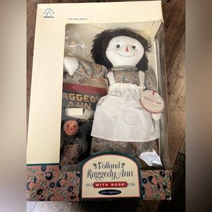 Volland Raggedy Ann doll & book, Authentic 1918 Reproduction LTD Ed of 7500 COA